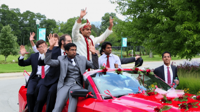 Indian Wedding groomsman entrance