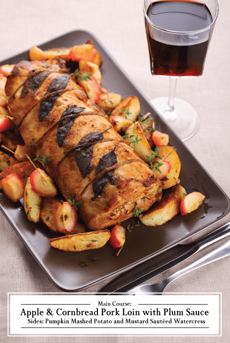Apple and Cornbread Pork Loin