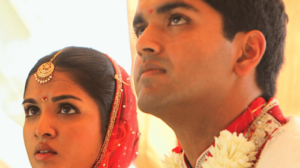 Nayana and Arun at their wedding.