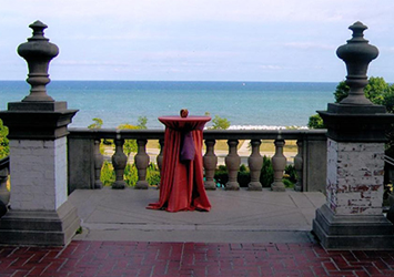 View of Lake Michigan from the Villa Terrace.