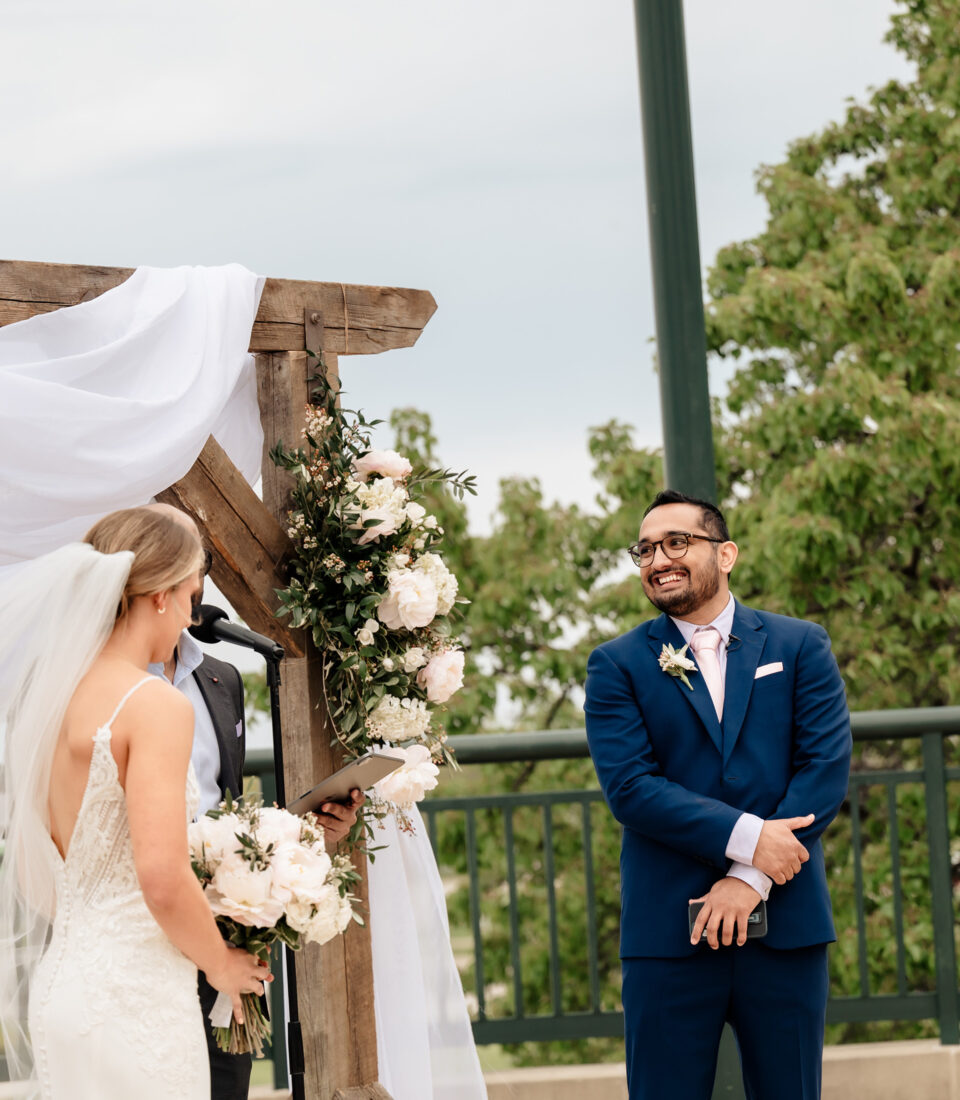 couple at outdoor ceremony coast weddings