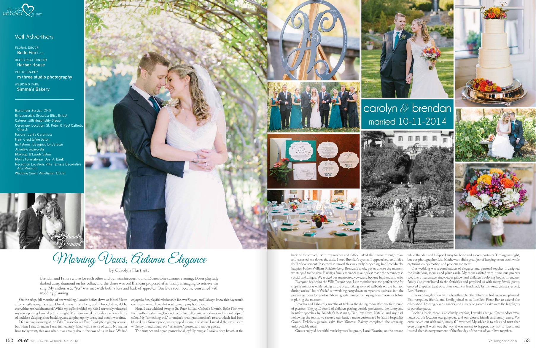 Veil Magazine | Autumn Elegance | Carolyn & Brendan