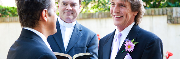 Same-sex wedding officiate