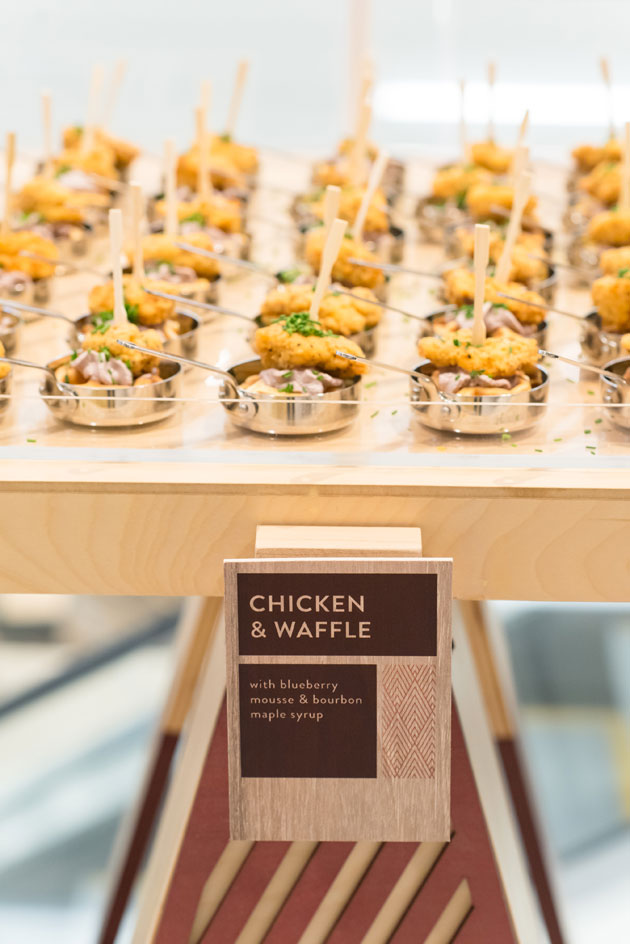Chicken and waffle appetizer