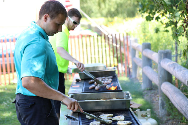 Grilled picnic food