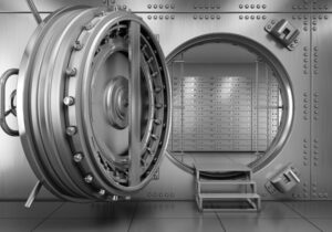 Open bank vault