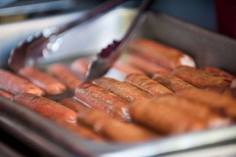 Hot dogs at Tailgate Party