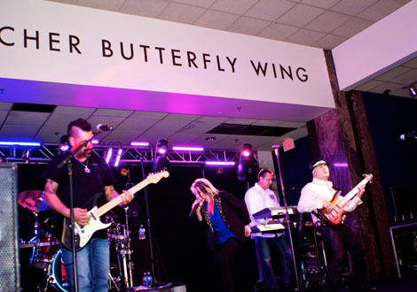 Band performing at a high school prom