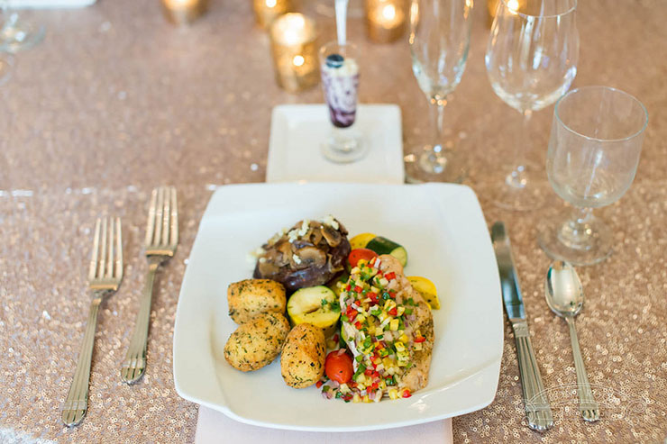 Custom Plated Meal at Milwaukee Wedding