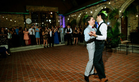 Groom and groom first dance at The Best Place.