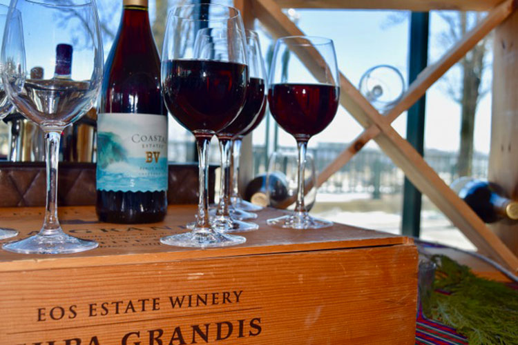 Wine at Guest Tables at Fundraiser