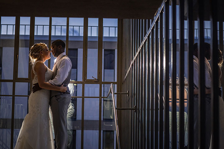 Bride and Groom Wedding at Milwuakee War Memorial