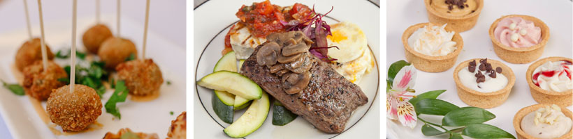 Outdoor wedding menu items by ZHG