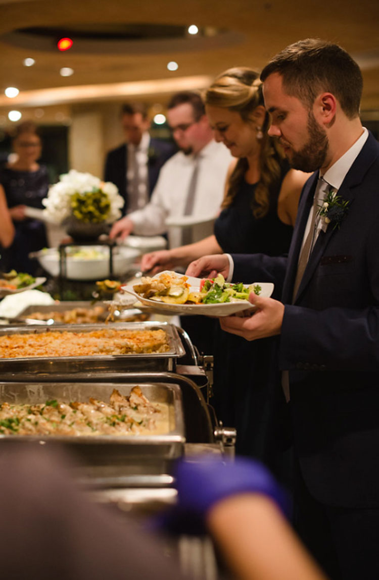 Buffet-Style Food at Wedding