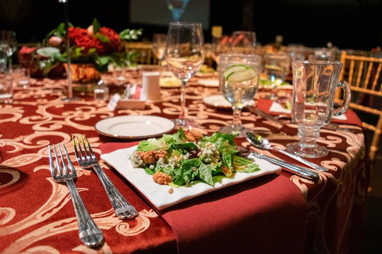 Salad at Plated Fundraiser Gala