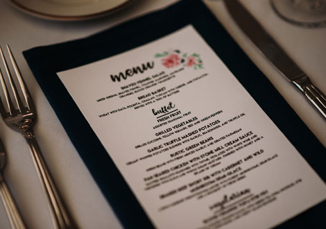 menu card