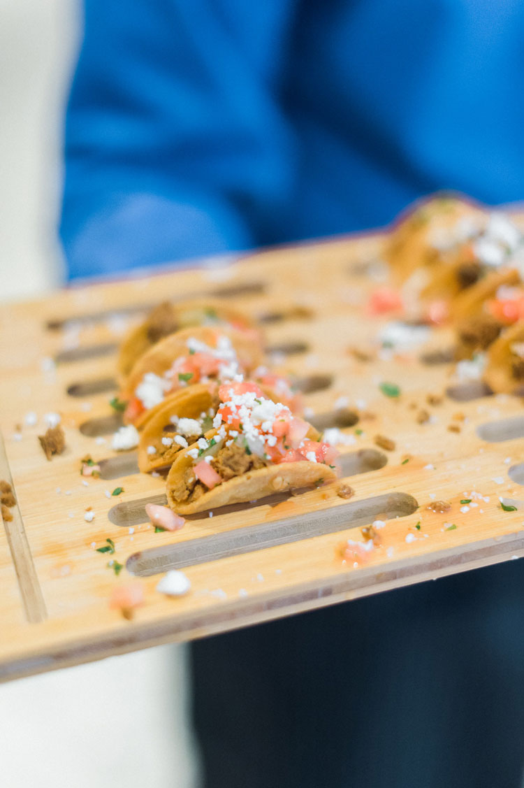 Mini Tostada Passed Appetizer at Wedding