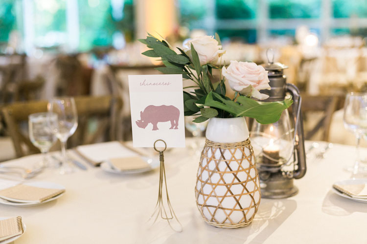 Zoo Themed Wedding Centerpiece