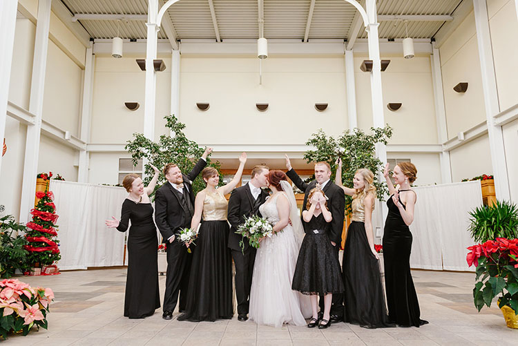 Holiday Wedding at Boerner Botanial Gardens