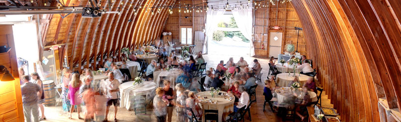 Rustic wedding reception by Zilli Hospitality Group at the Barn at Trinity Peak