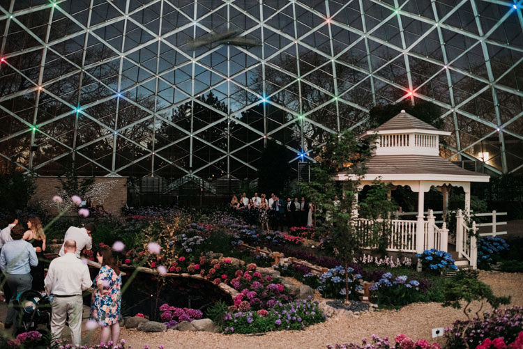 Wedding Cocktail Hour in the Domes