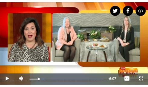 A screenshot of The Morning Blend where two Zilli employees are being interviewed