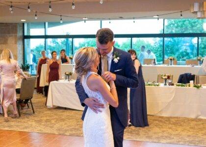 first dance with wedding couple at miller room