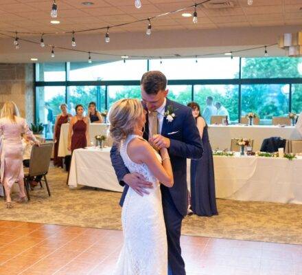 first dance with wedding couple at miller room