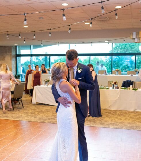 first dance with wedding couple at miller room