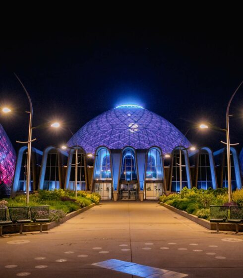 the domes in milwaukee at night