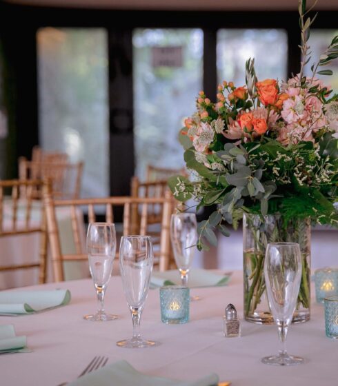 wedding floral centerpiece