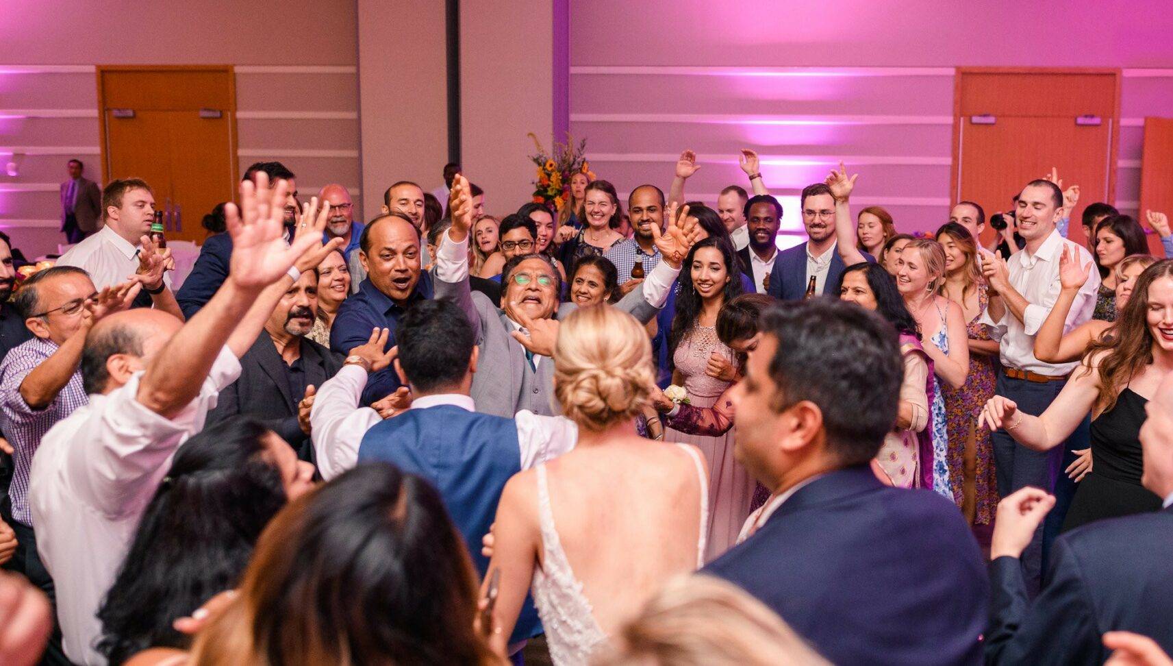 wedding reception dancing at Boerner Botanical Gardens