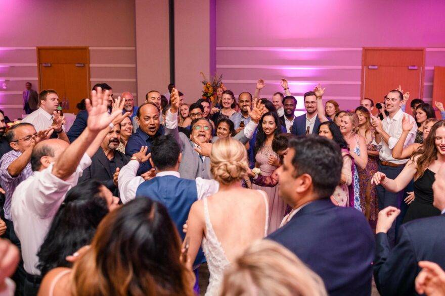 wedding reception dancing at Boerner Botanical Gardens