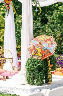wedding altar at Boerner Botanical Gardens