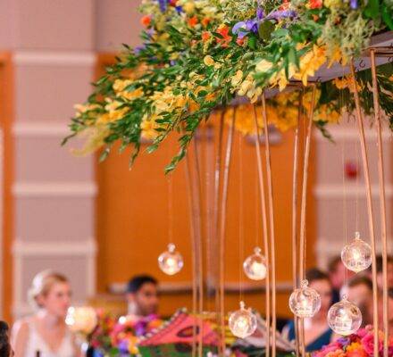 large floral arrangement at Boerner Botanical Gardens