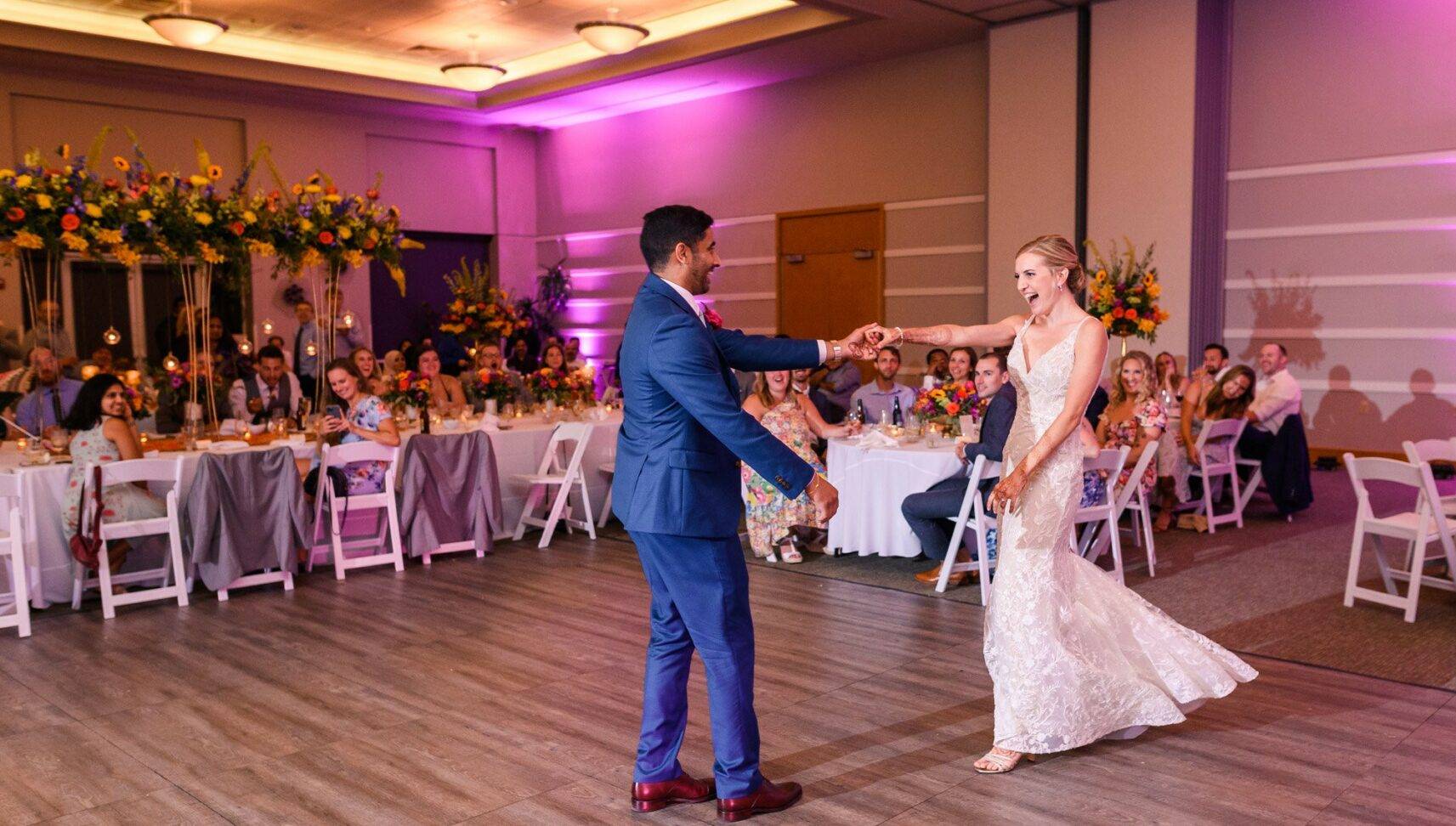 first dance on a couple's wedding day