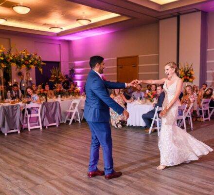 first dance on a couple's wedding day