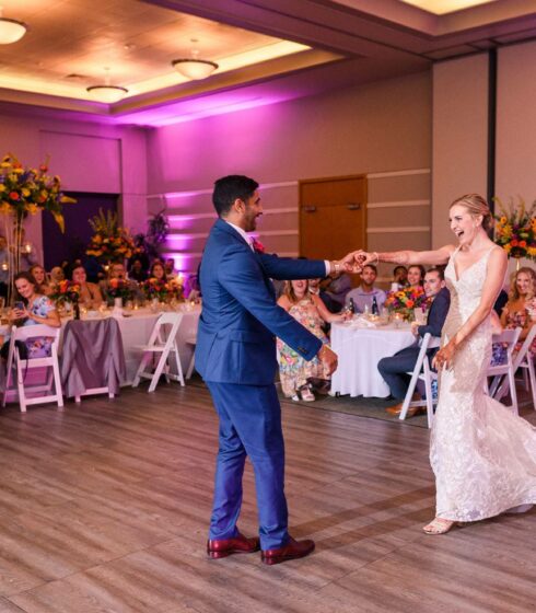first dance on a couple's wedding day