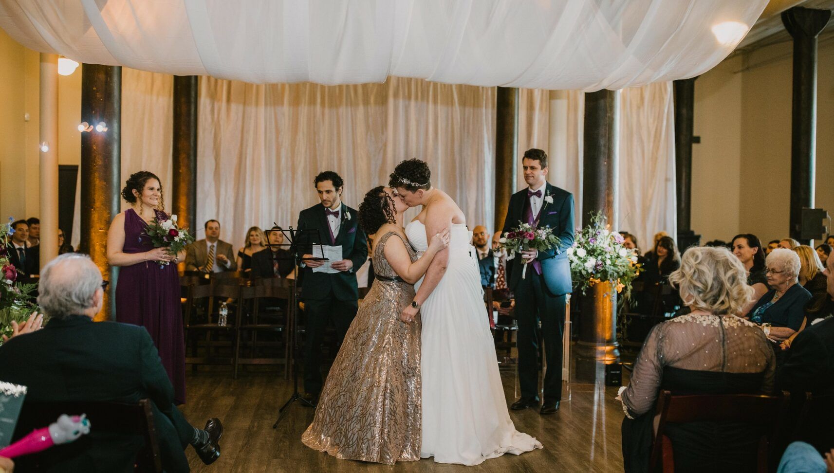 first kiss wedding ceremony