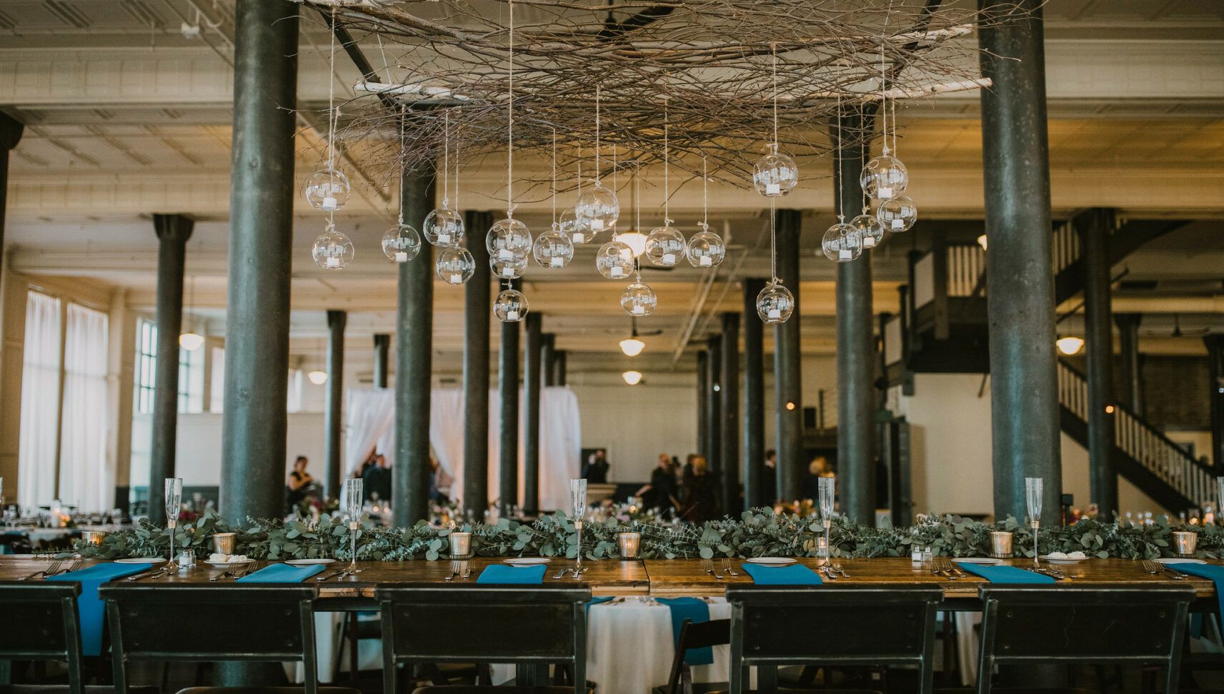 wedding reception setup