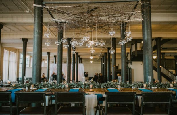 wedding reception setup