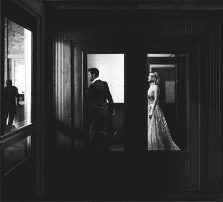 couple entering building