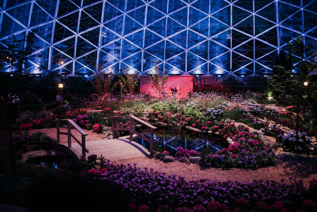 mitchell park domes at night