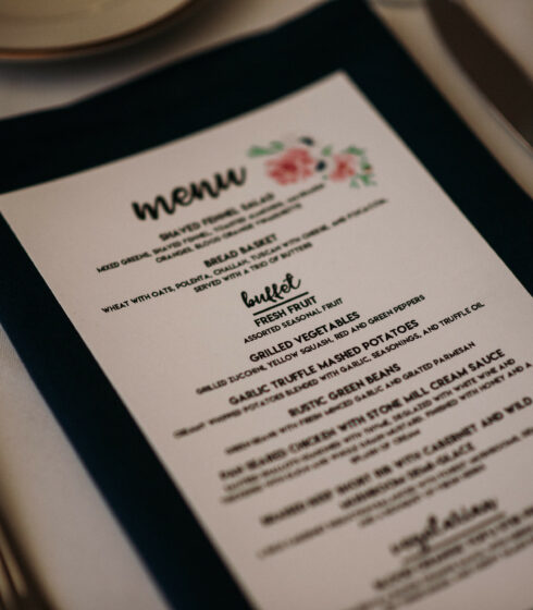 zilli wedding menu