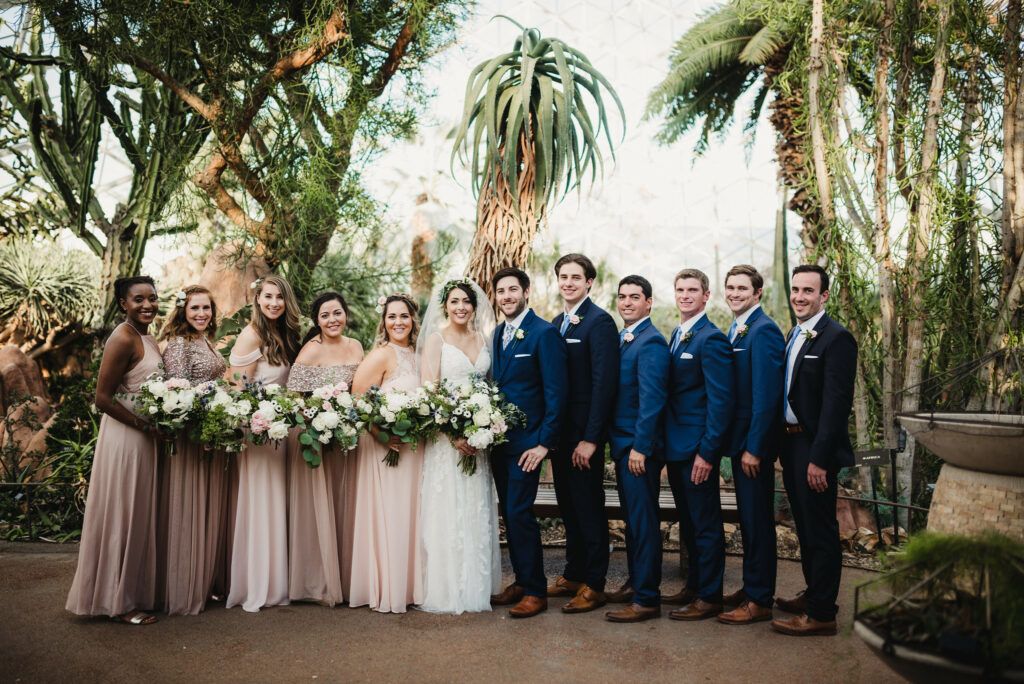 nature-inspired wedding party