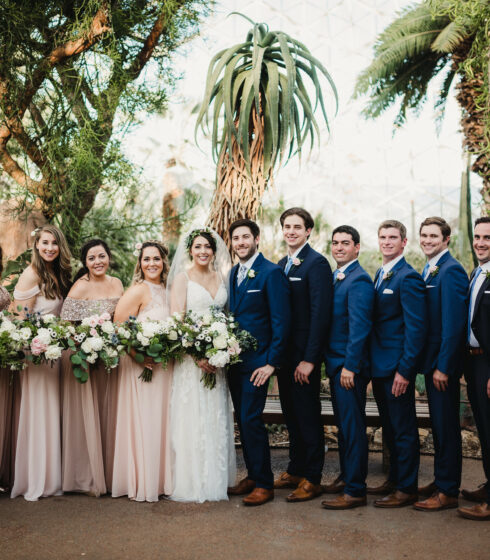 nature-inspired wedding party