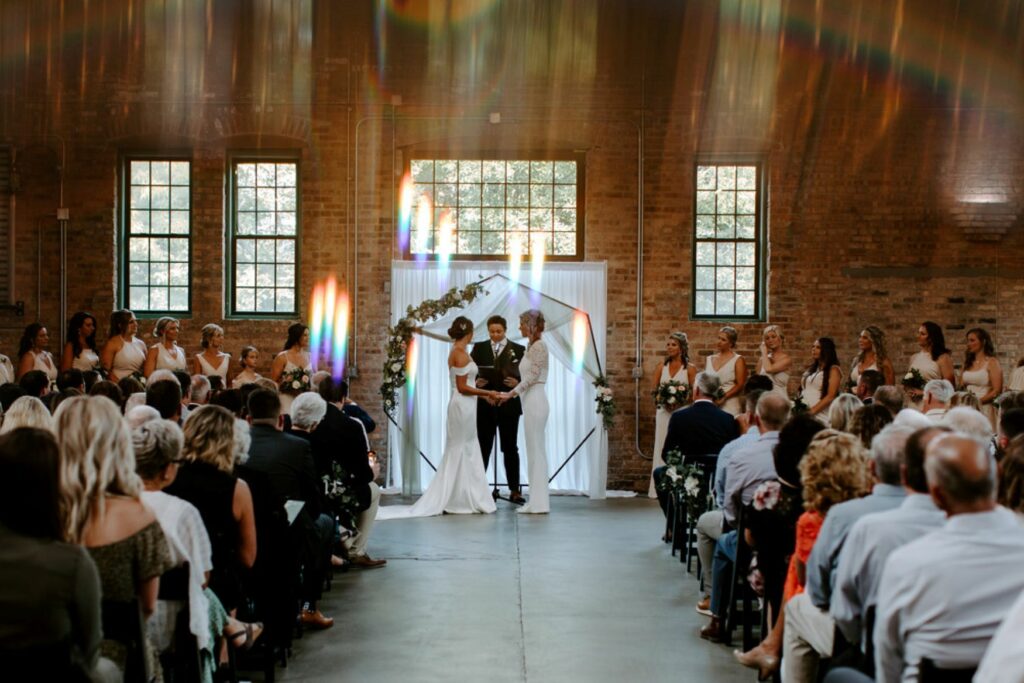 rustic wedding ceremony