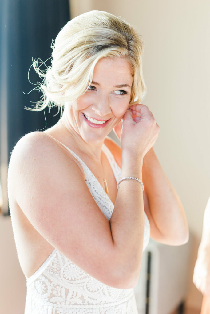 Bride getting ready.