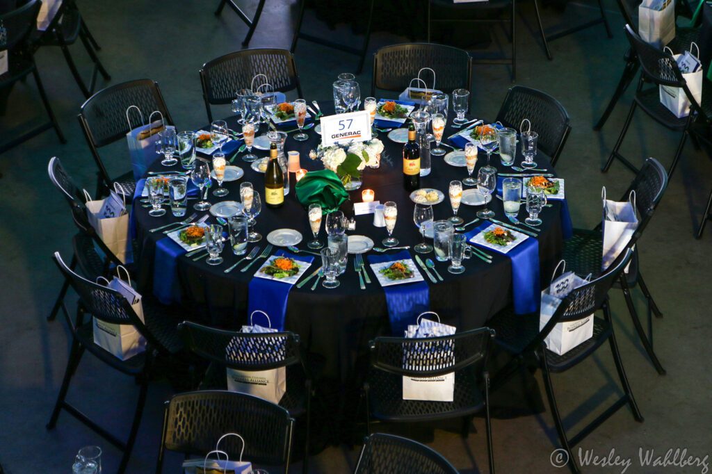 decorated plated table