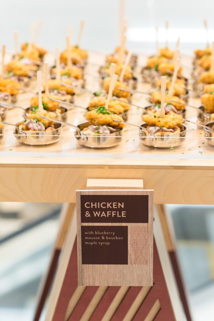 Chicken and waffle appetizers